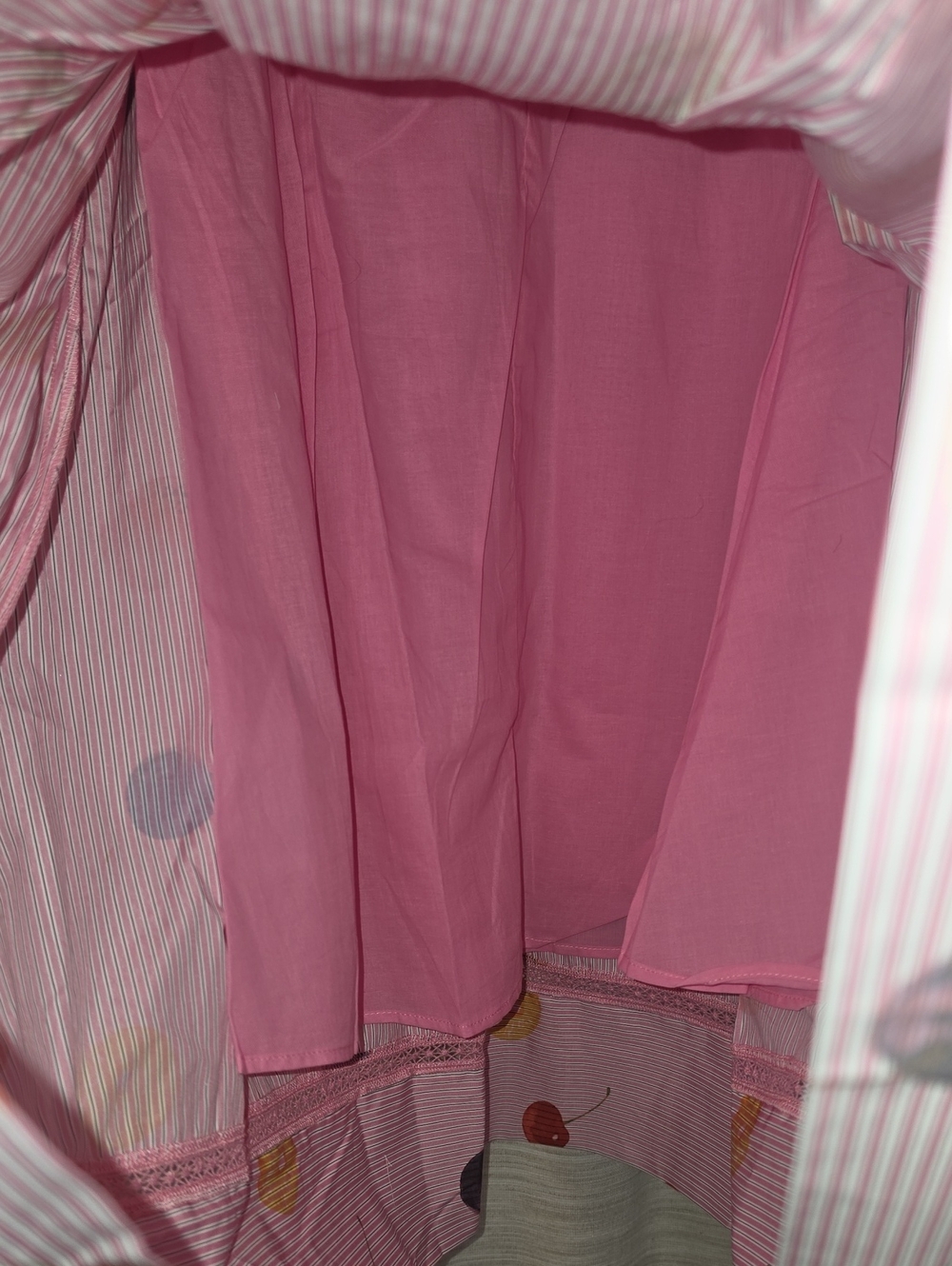 NWT En Saison Fruit Medley Stripe Midi Skirt Pink Size Extra Small - Picture 9 of 12